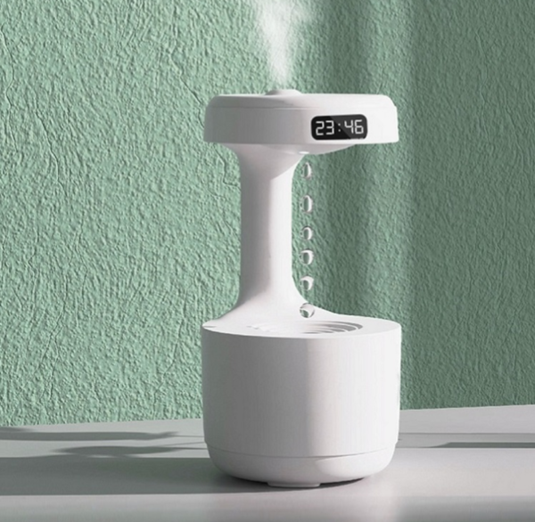 Humidificateur Anti-Gravité Avec Horloge À Goutte D’eau