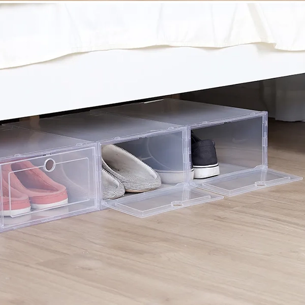 6 Boîtes à Chaussures en Plastique Transparent Empilables – Image 7