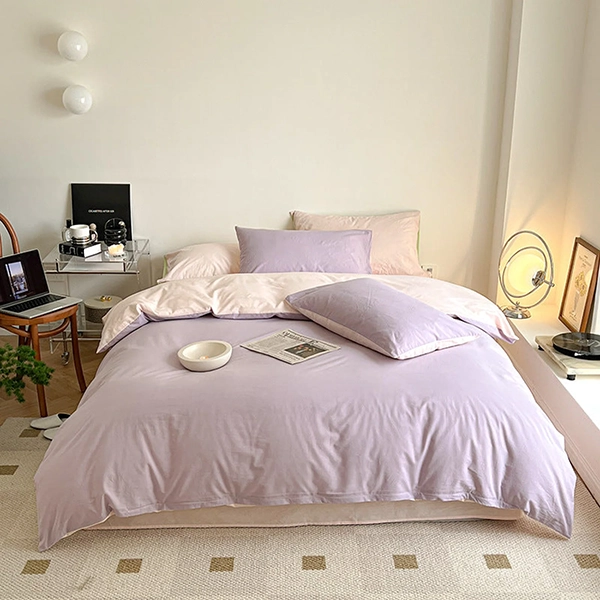 Ensemble Housse de Couette et Taie D’oreiller en Coton