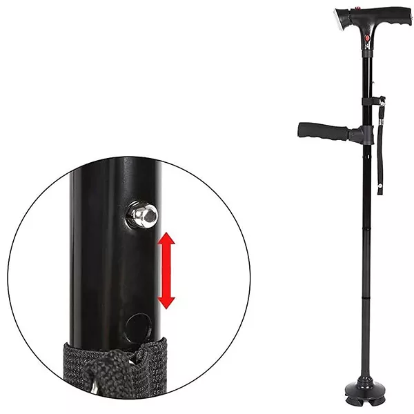 Canne Pliante Bâton de Marche Pliable avec Lumière LED – Image 4