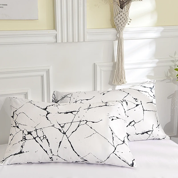 Ensemble Housse de Couette et Taies D’oreiller au Motif Marbré – Image 4