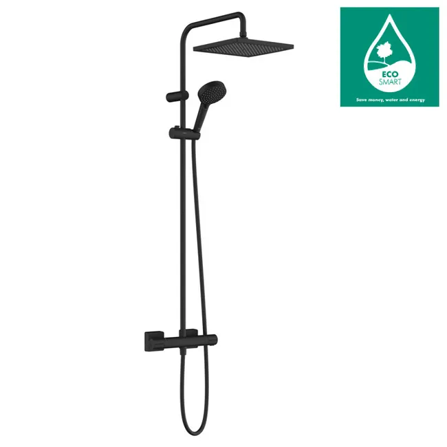 Hansgrohe Vernis Shape Colonne de douche  avec mitigeur thermostatique noir