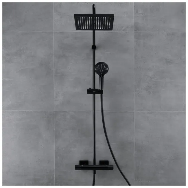 Hansgrohe Vernis Shape Colonne de douche  avec mitigeur thermostatique noir – Image 5