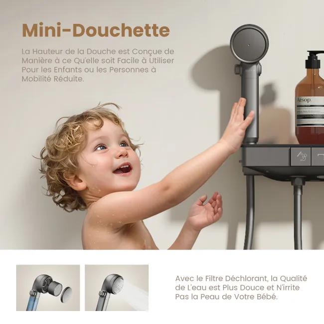 EMKE Colonne de douche avec thermostat – Image 7