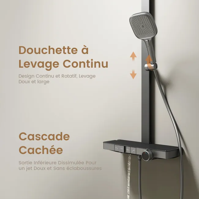 EMKE Colonne de douche avec thermostat – Image 2