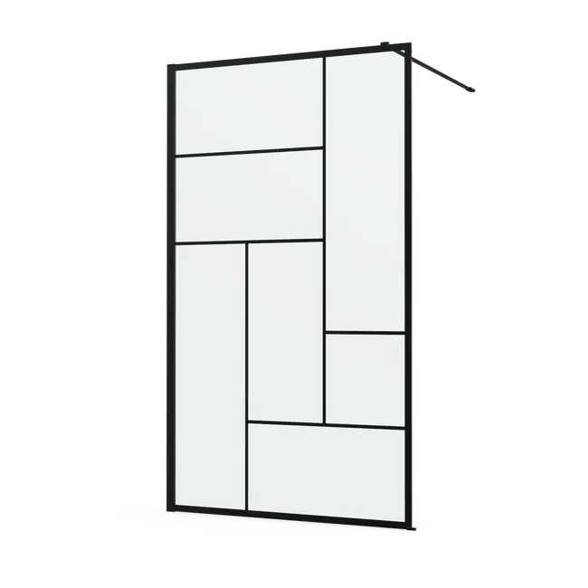 Paroi de douche industrielle verre transparent, Ep.8 mm, l.117/118.5 cm – Image 5