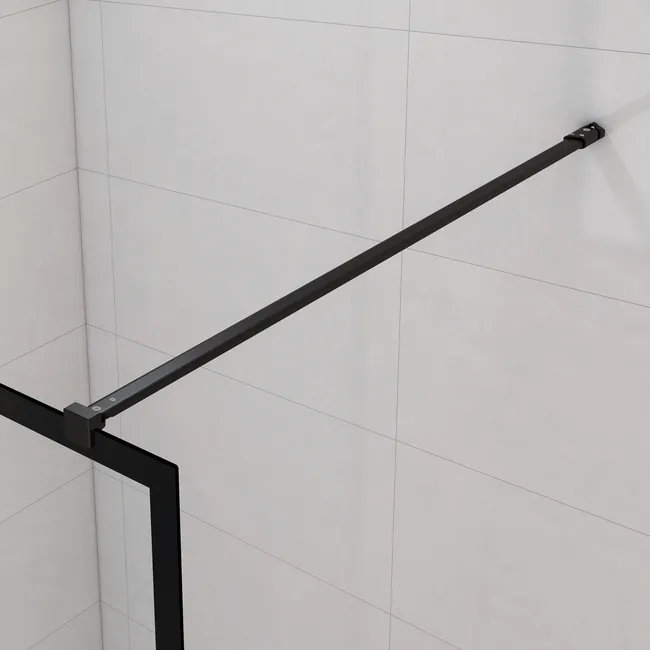 Paroi de douche industrielle verre transparent, Ep.8 mm, l.117/118.5 cm – Image 2
